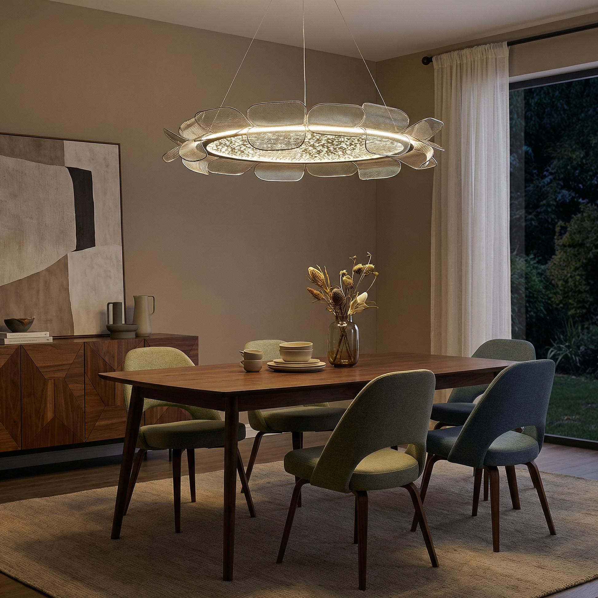 Hanglamp Bloemvormig Acryl & Harmonieus Halo – Zyaa