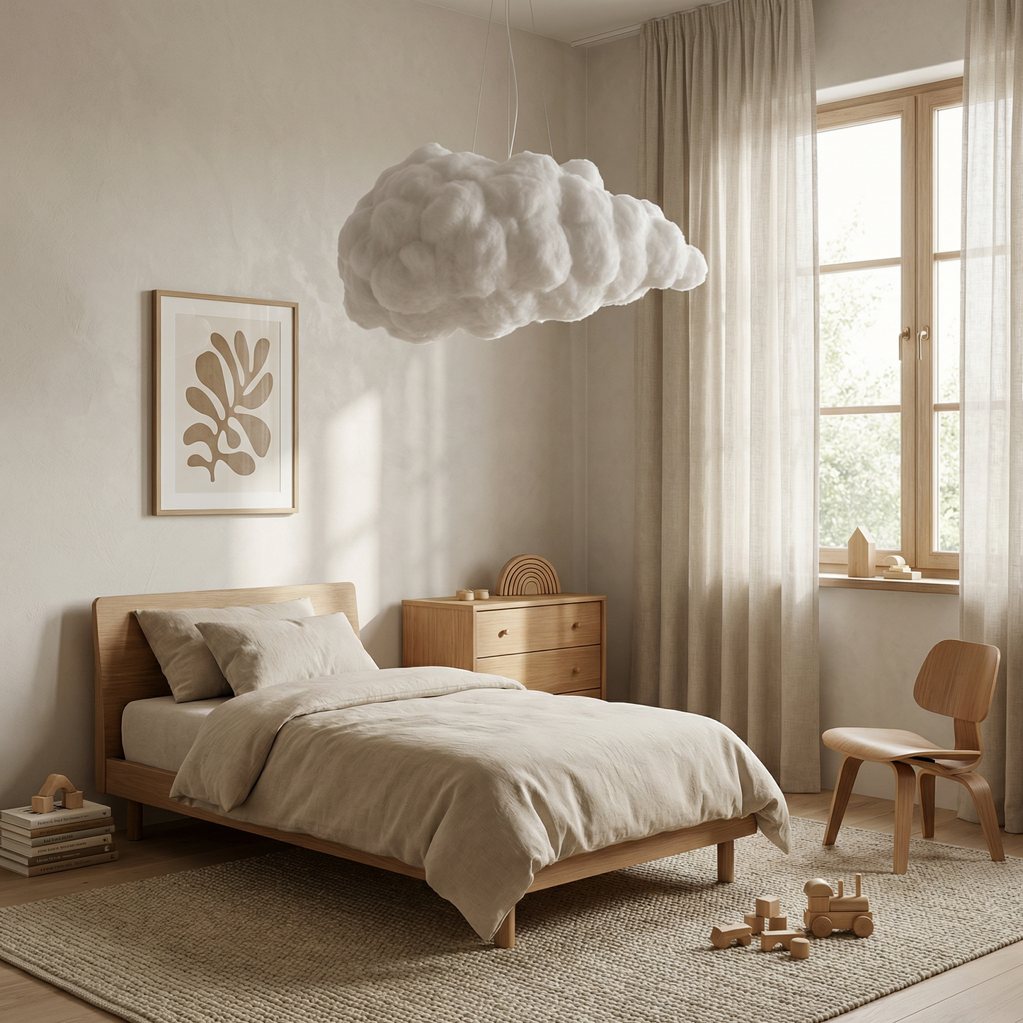 Suspension Nuage Lumineux vue ambiance | Luxarmonie