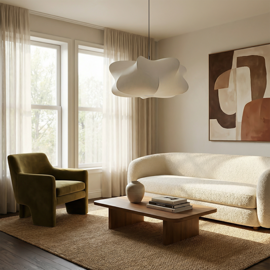 Suspension in zijde Japanse stijl voor woonkamer – Zénithra