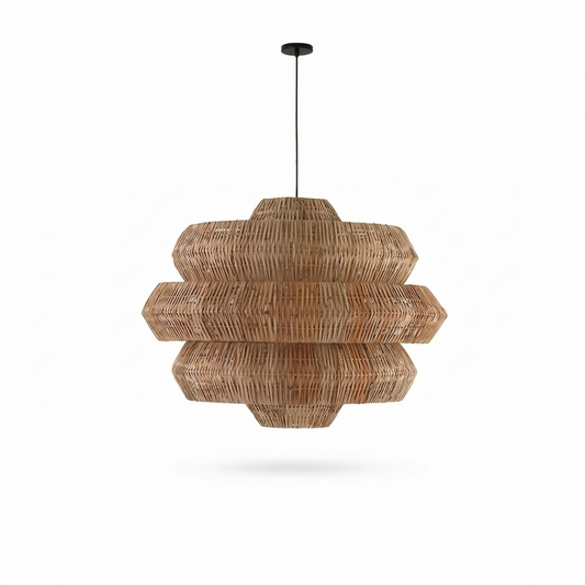 Suspension in gevlochten rotan Wabi-Sabi stijl voor eetkamer – Naiadis