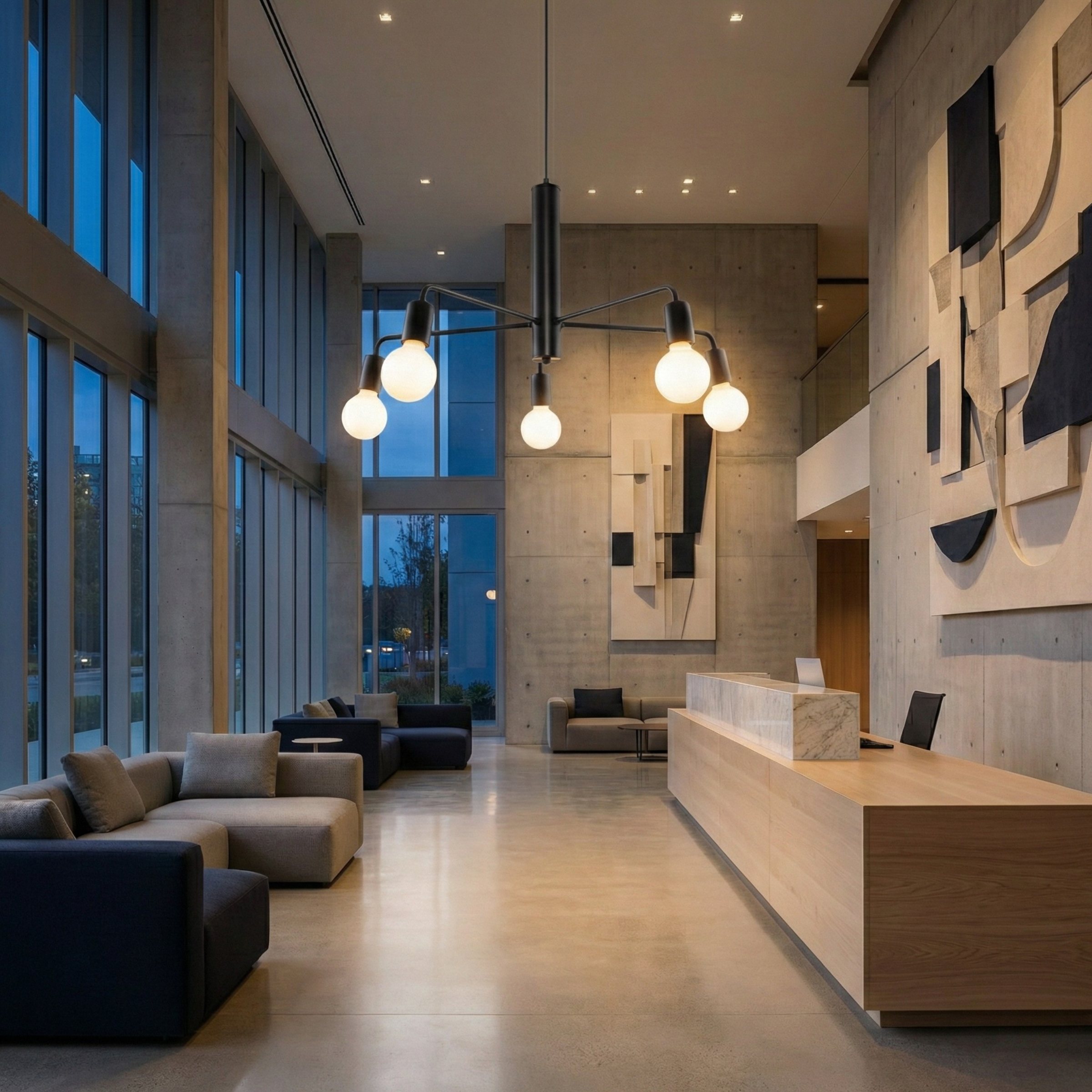 Industrieel zwart plafondlicht 5 lampen woonkamer – Modèle Arkanis