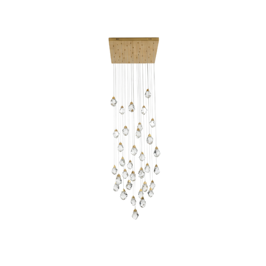 Elegante hanglamp met luxe kristallen en warme halo – Zénith
