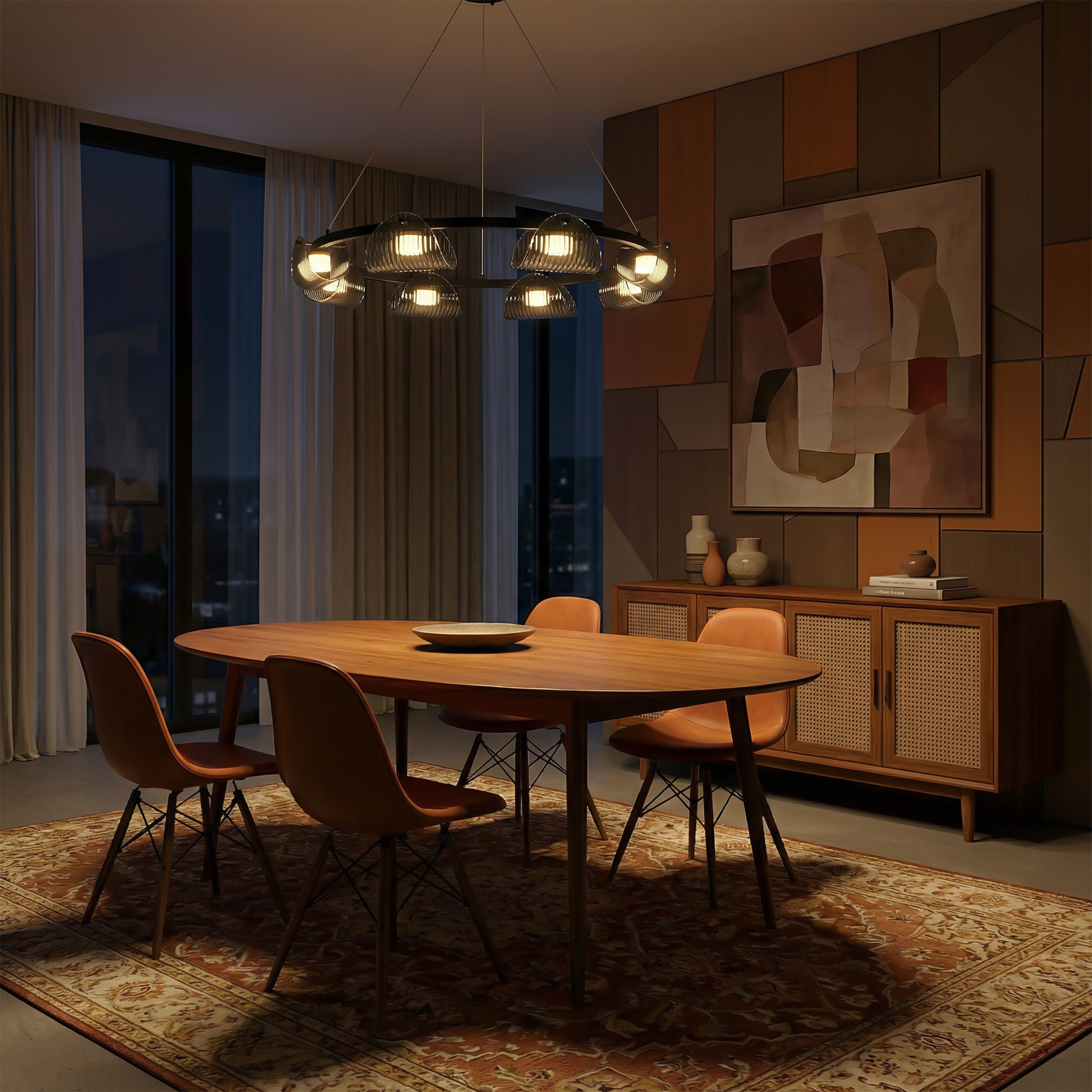 Grijze Rookglas Hanglamp voor Eetkamer – Orvelia