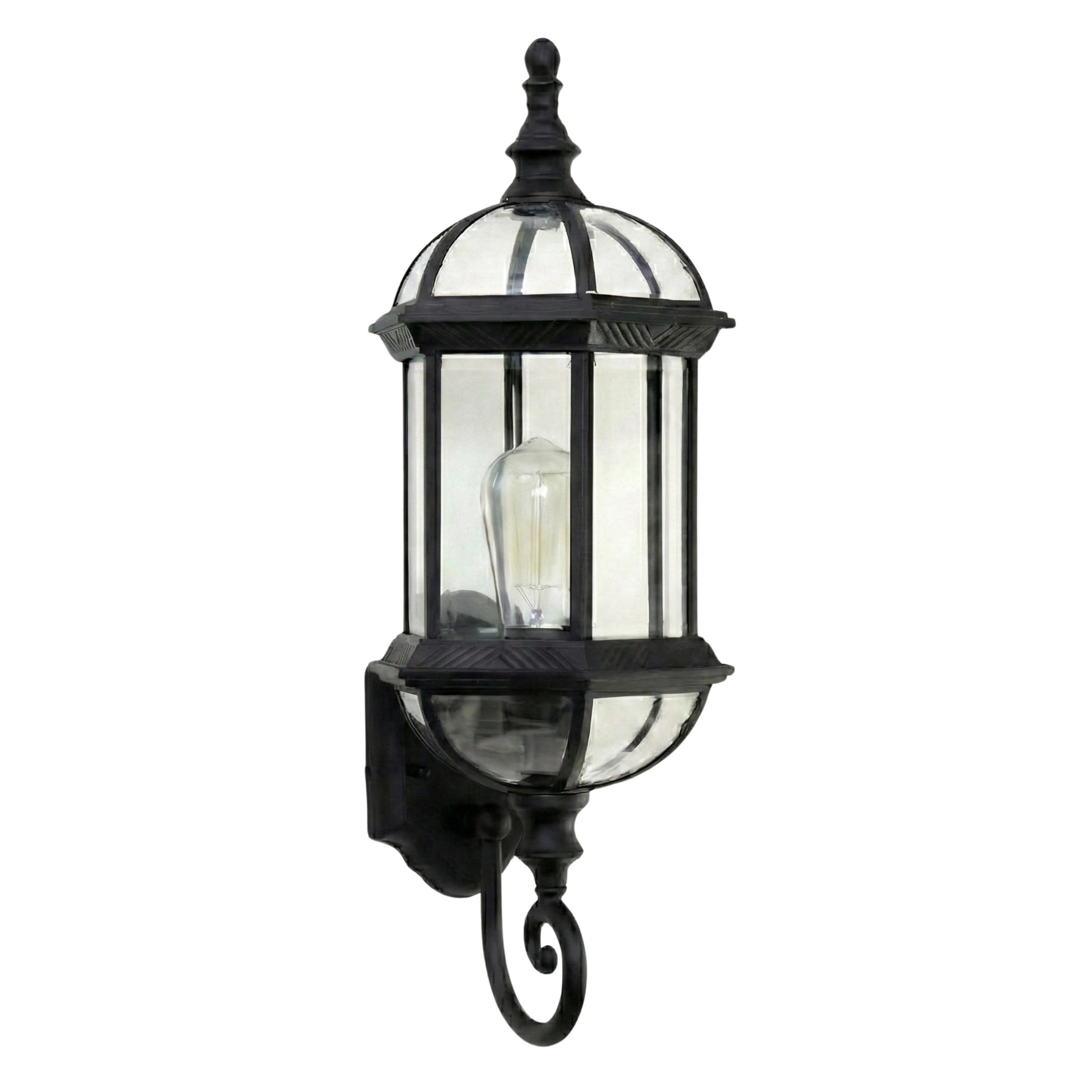 Vintage wandlamp in zwart ijzer voor buiten – Zénithris