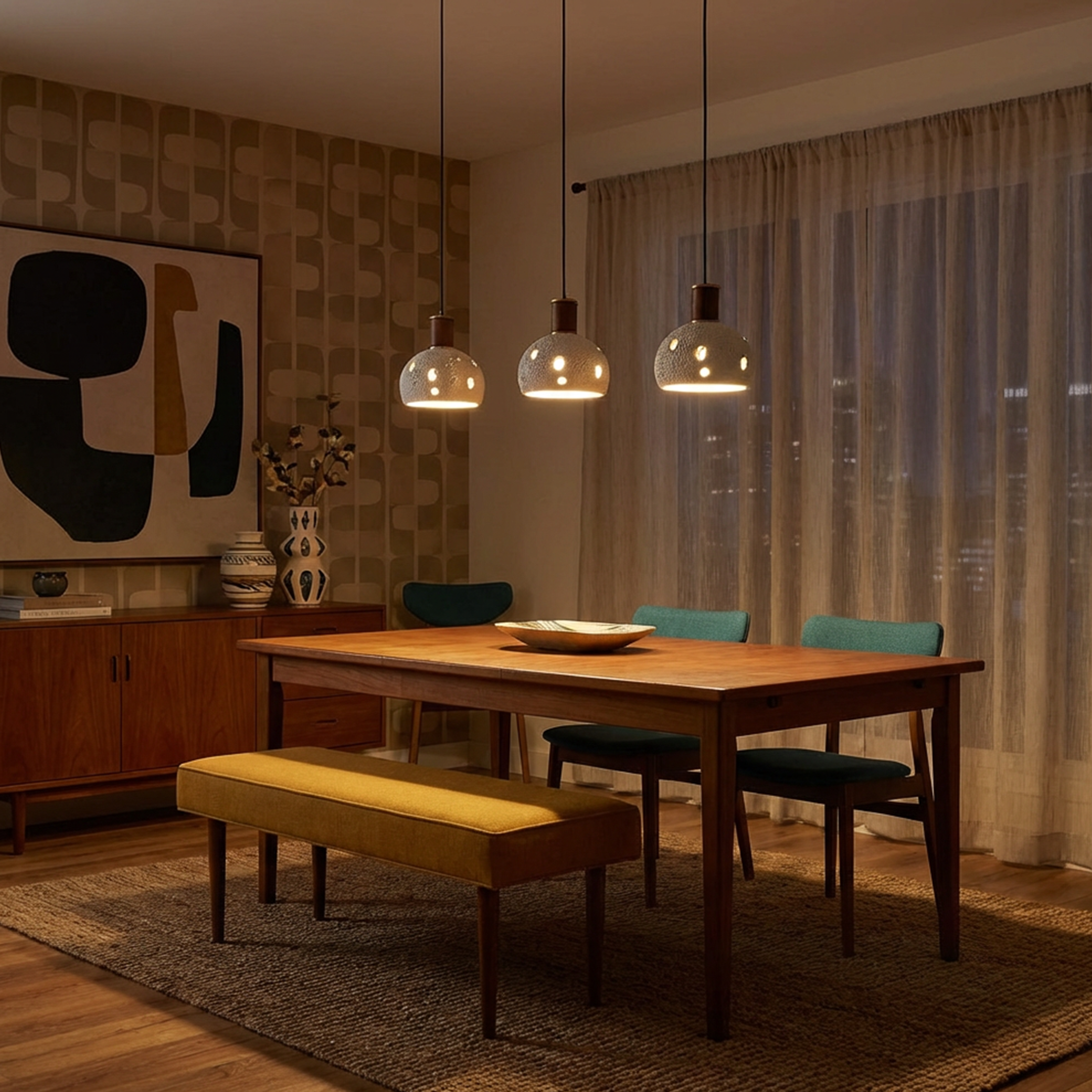 Sculptural Suspension Textured Finish Enveloping Light – Halo