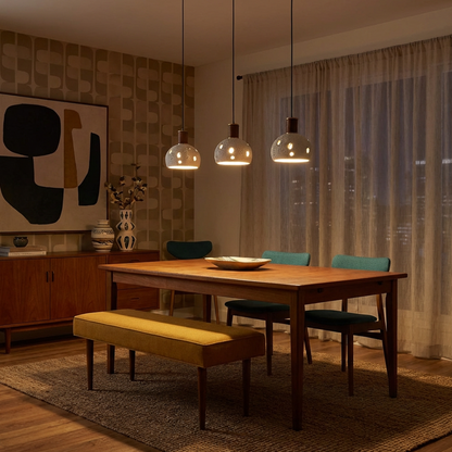 Sculptural Suspension Textured Finish Enveloping Light – Halo