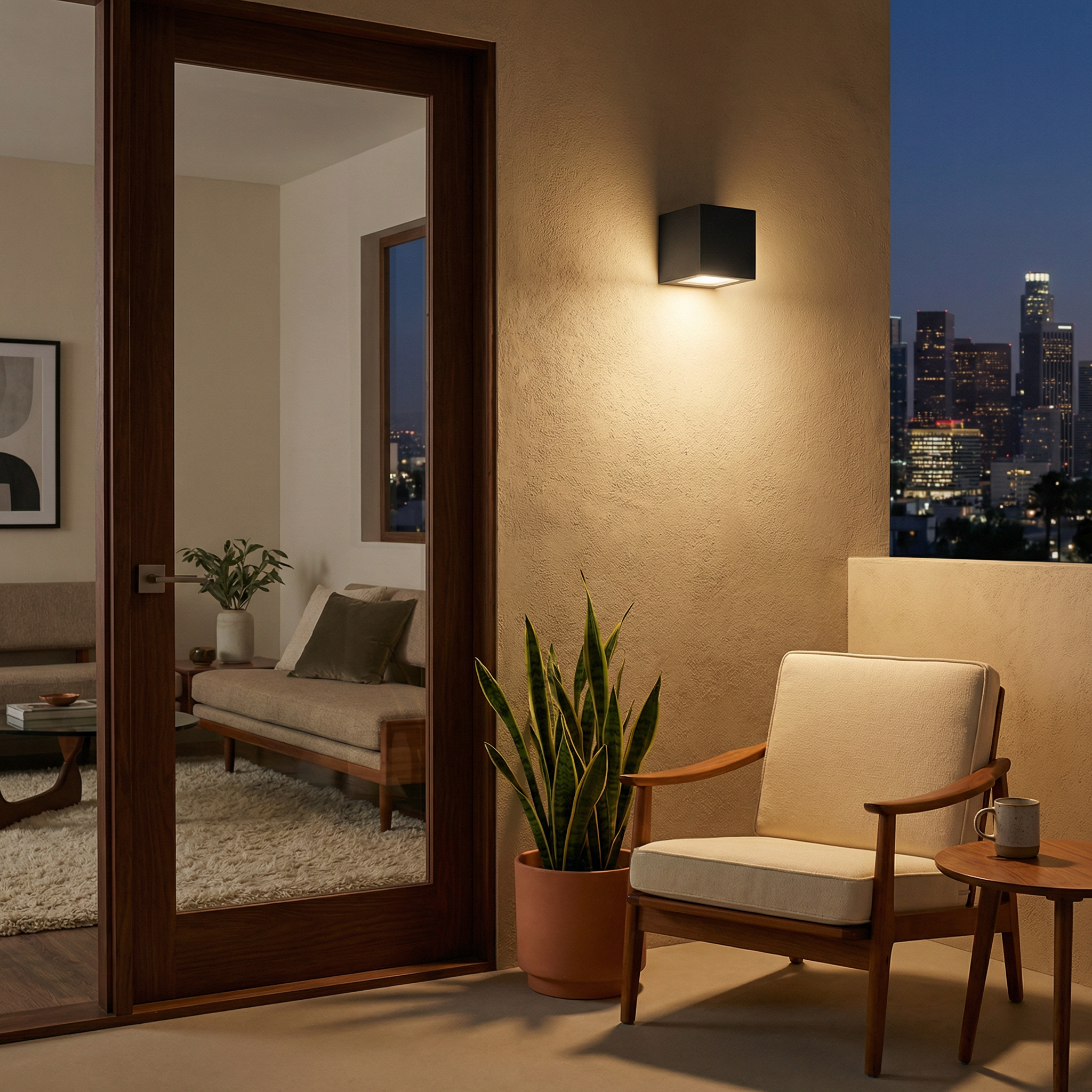 Modern black ceramic wall sconce – Nerion