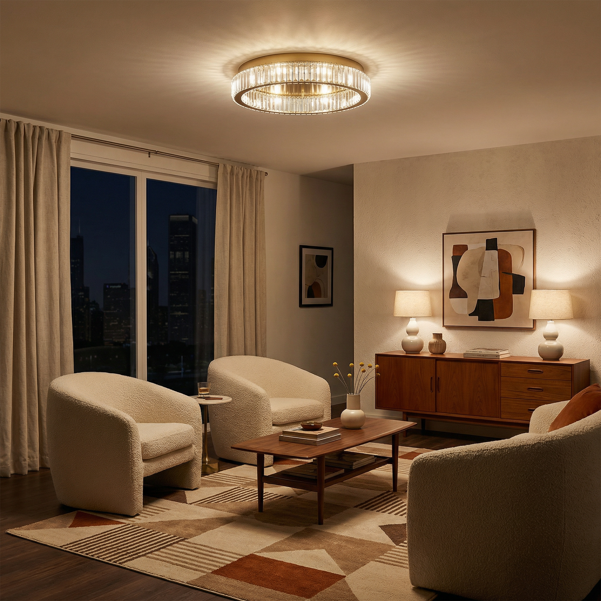 Veelzijdige en Verfijnde LED Plafondlamp – Halo Doré