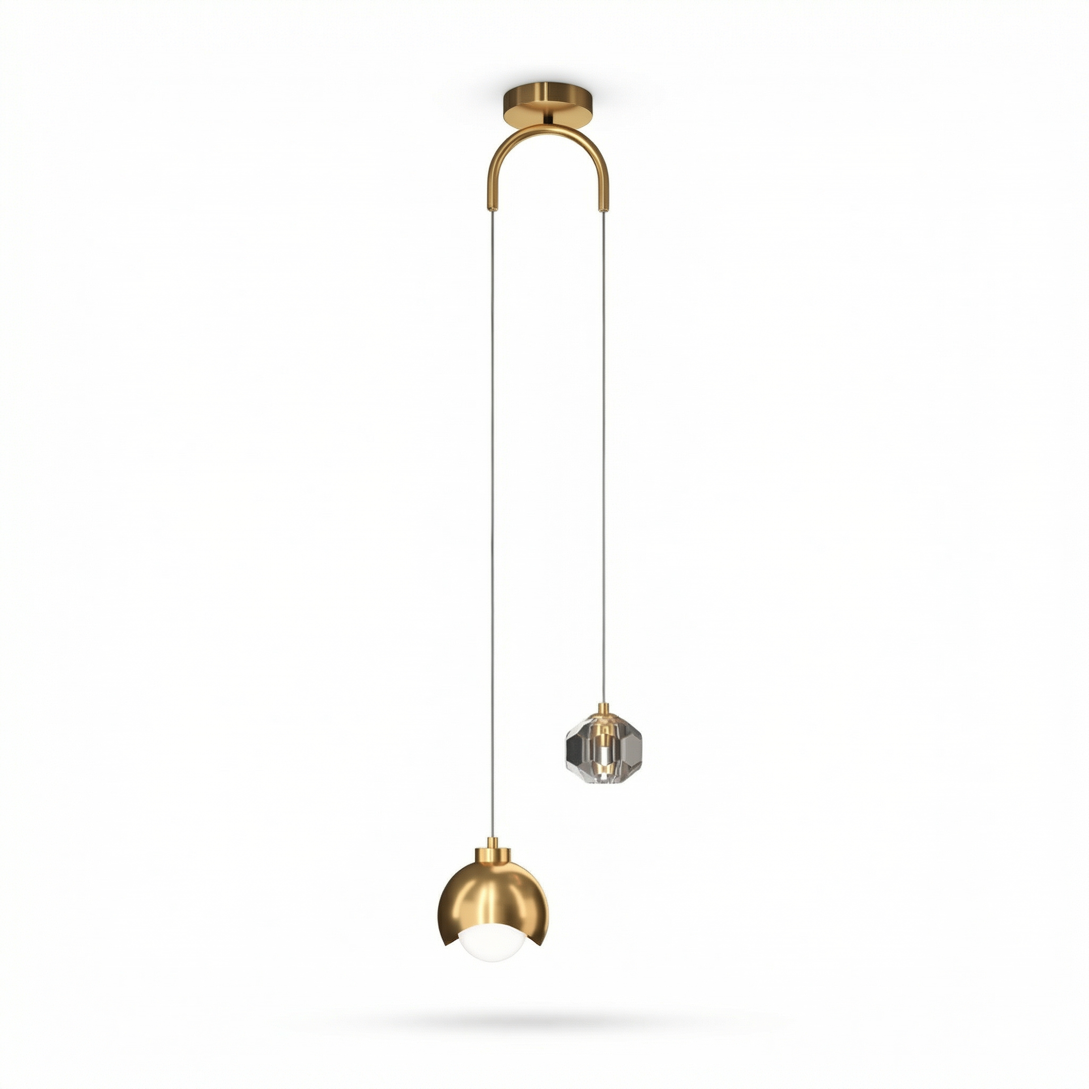 Hanglamp Zachte Ambiance Gouden Klem Modern Nordisch Ontwerp – Elegantie