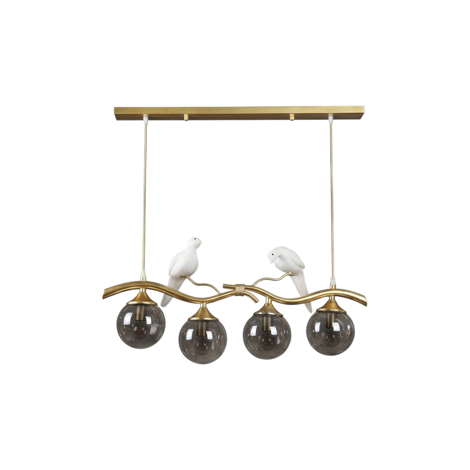 Kroonluchter Bamboe Metaal LED Modern Ontwerp – Malaria