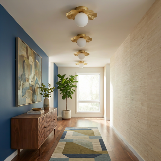 Elegant Gold Ceiling Light Warm Glow – Élégo