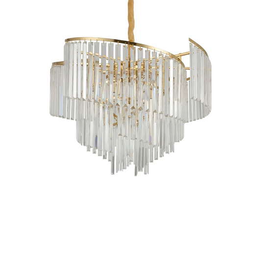 Hanglamp Artistiek Gedraaide Kristallen Majestueuze Sfeer – Illumia