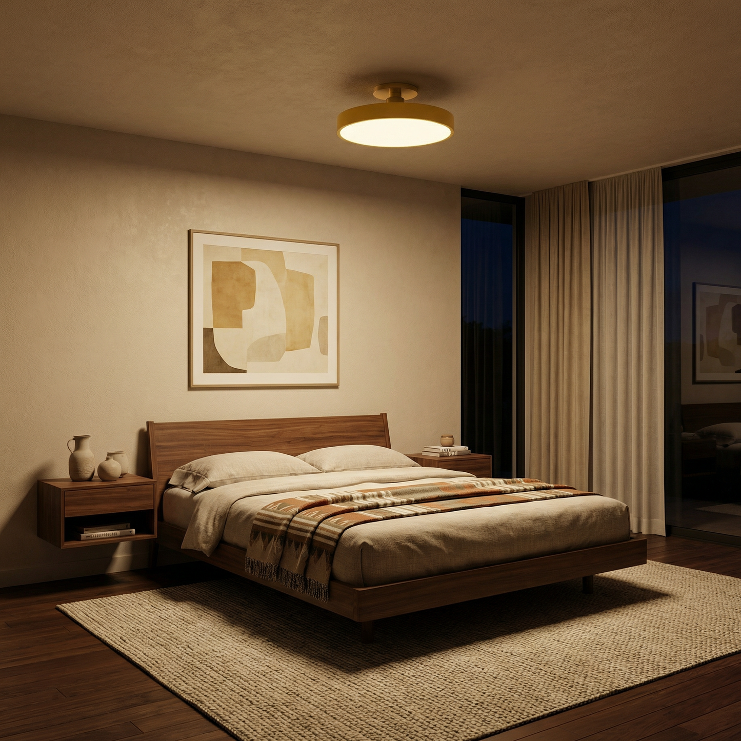 Moderne LED plafondlamp in aluminium voor slaapkamer – Alumin