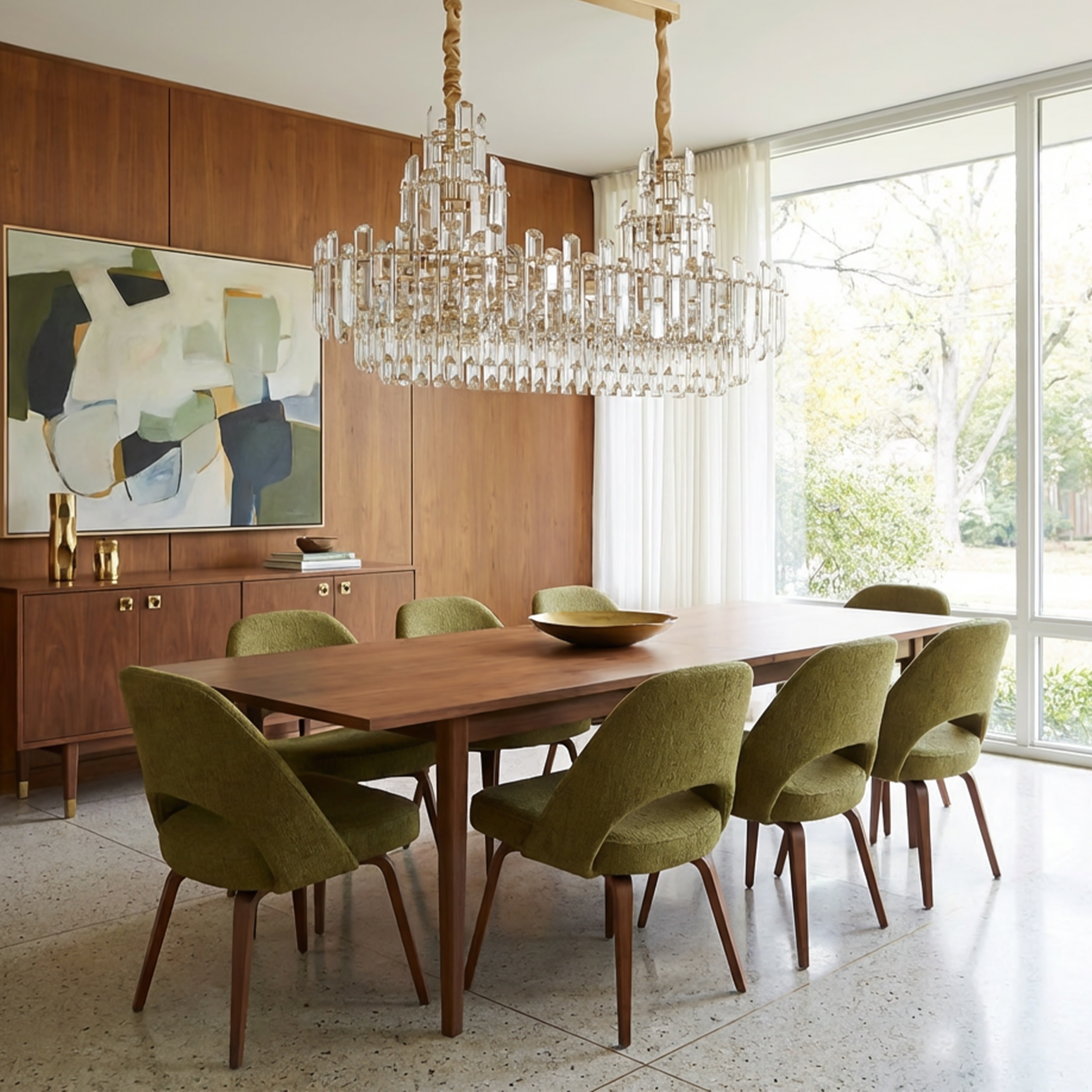 Lustre moderne en cristal pour duplex – Estellione