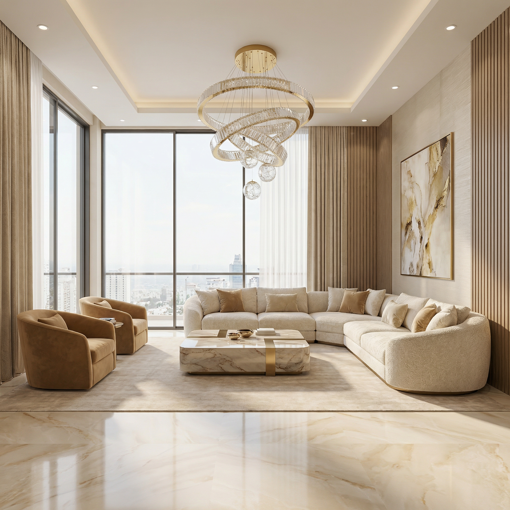 Lustre Cristarion vue ambiance | Luxarmonie