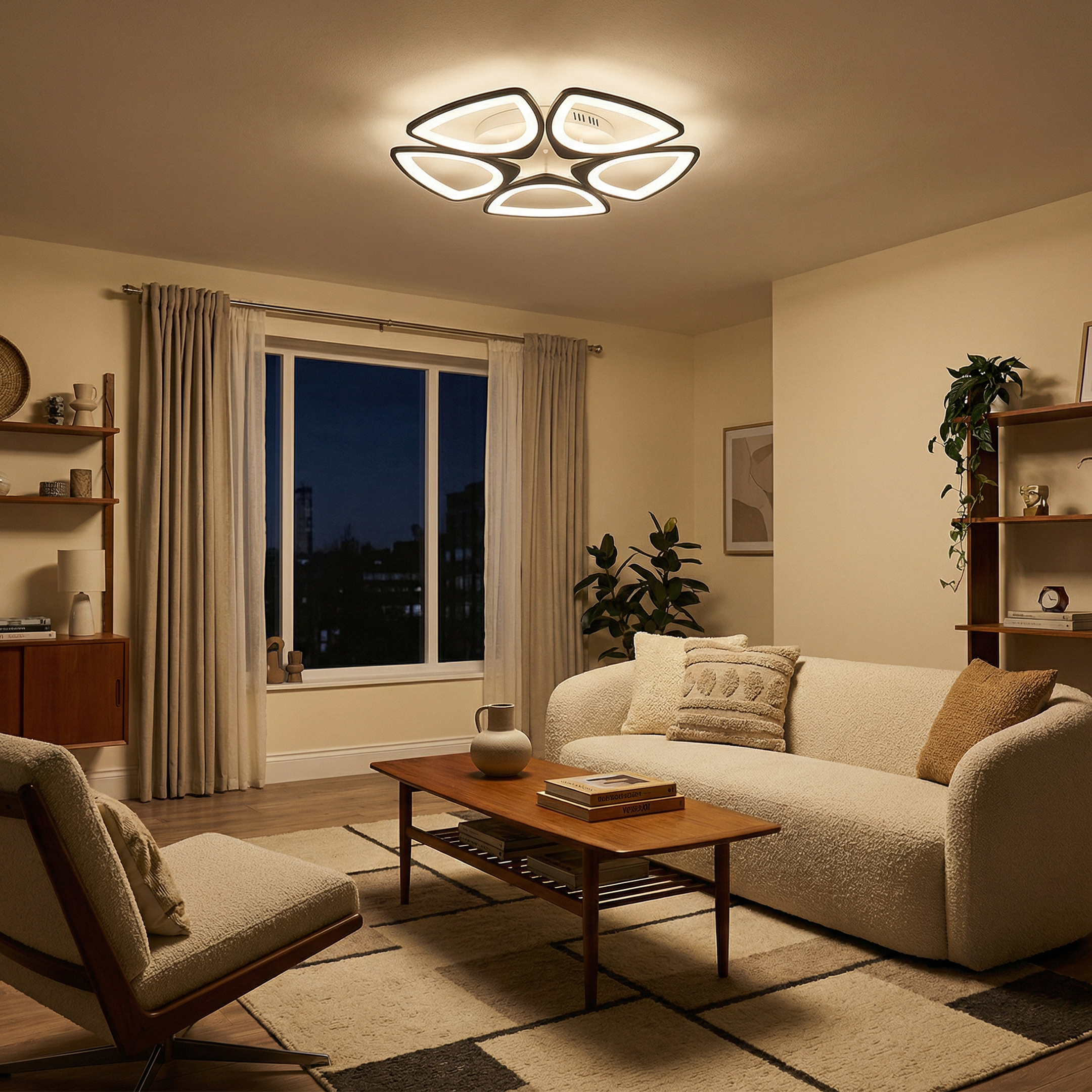 Geometrische moderne LED plafondlamp – Stellure