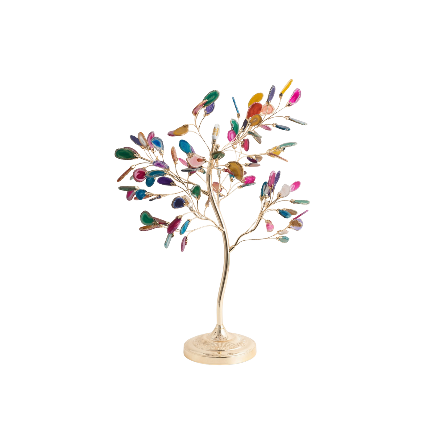 Lampe de Chevet Arbre Style Sculptural Feuilles Multicolores – Auror