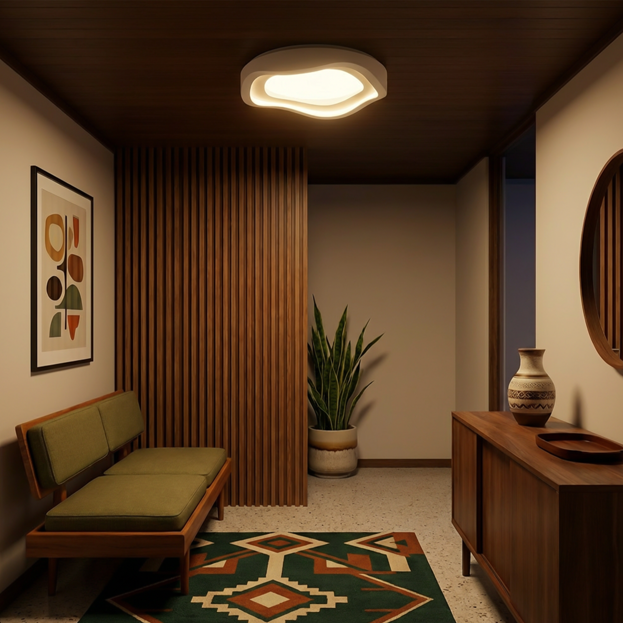 Contemporary Chic & Discreet Ceiling Light – Lyra
