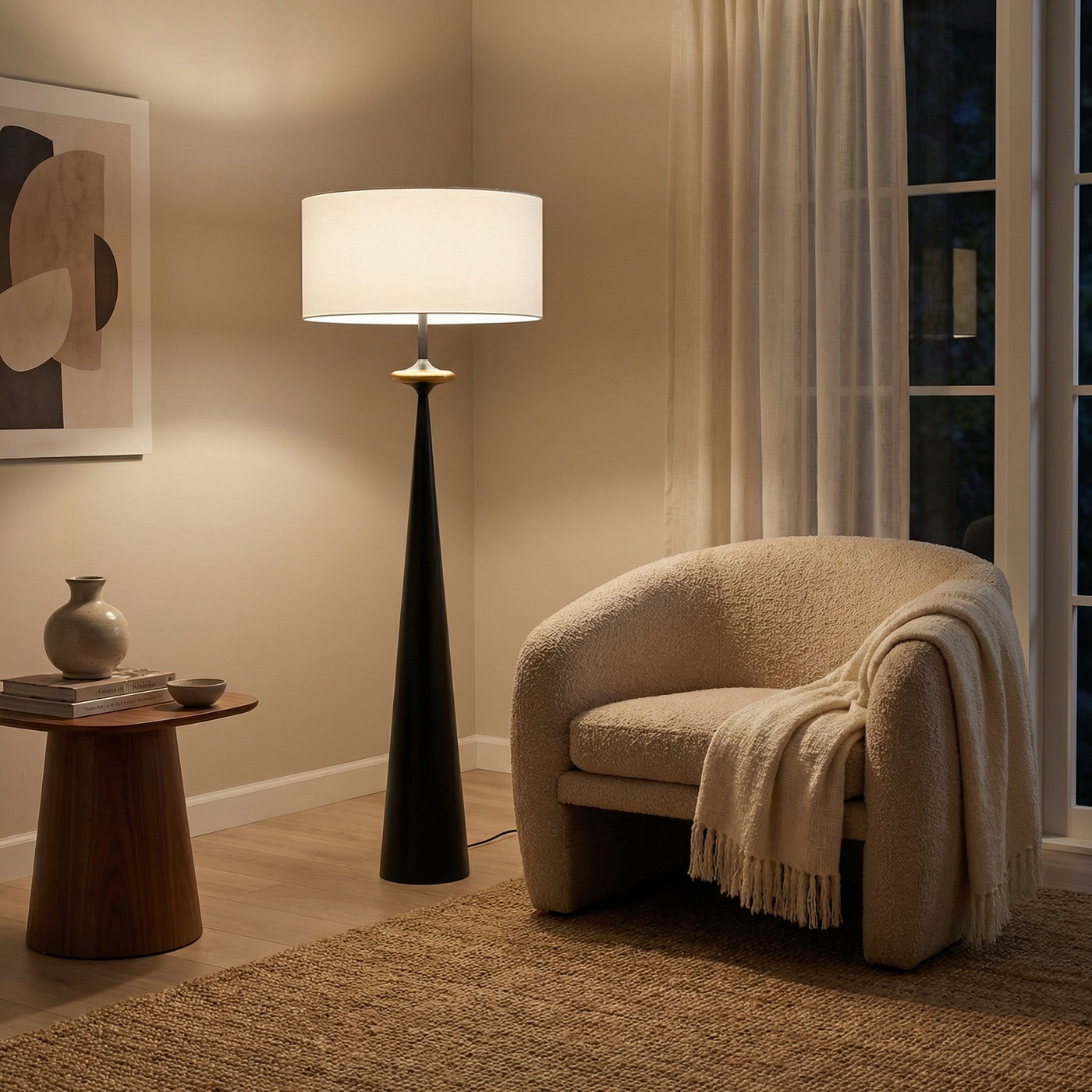 Lampadaire Design Japonais Wabi-Sabi – Fichiasa