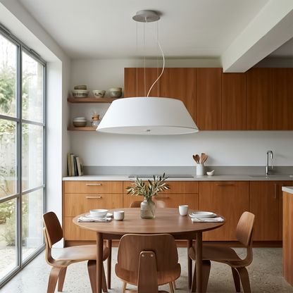 Lustre minimaliste blanc salon – modèle Arvandia