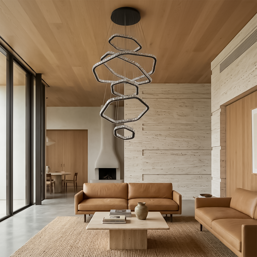 Lustre Cristal Moderne pour Salon – Crysta
