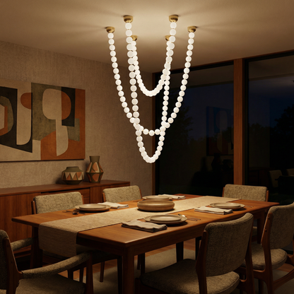 Moderne LED-ophanging in legering voor woonkamer – Argentique
