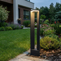 Lampadaire de jardin moderne en aluminium noir – Ataraxia