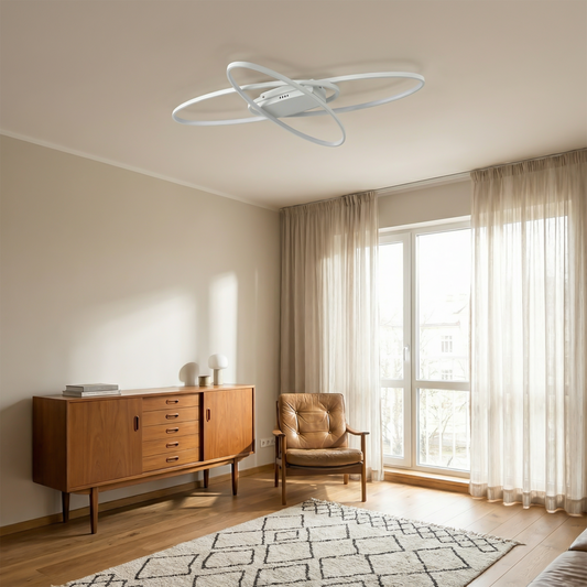 Moderne plafondlamp in aluminium voor woonkamer – Alunéa