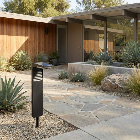 Luminaire d'extérieur NeoPost vue ambiance | Luxarmonie