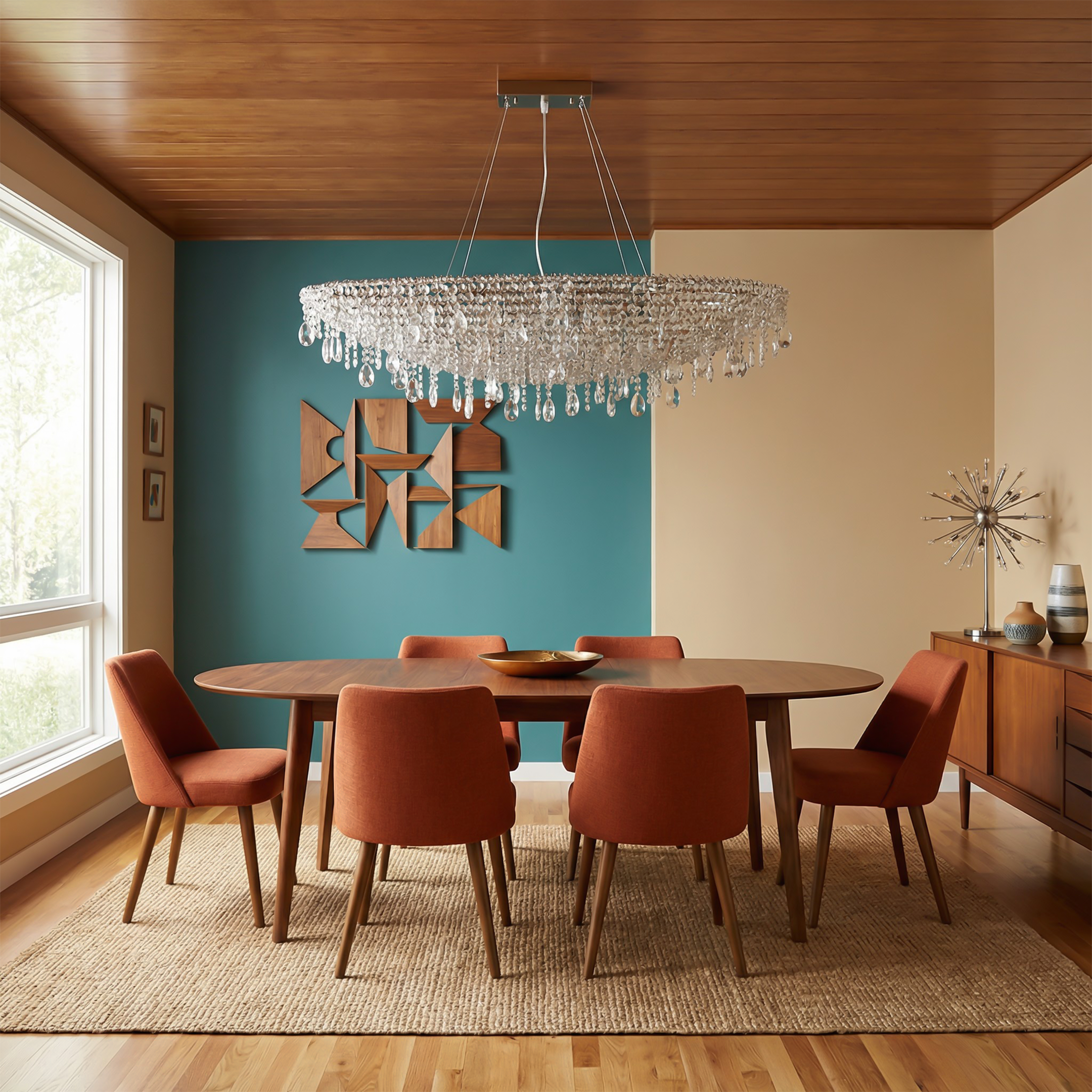 Hedendaagse hanglamp in Kristal voor Woonkamer – Crystarènei