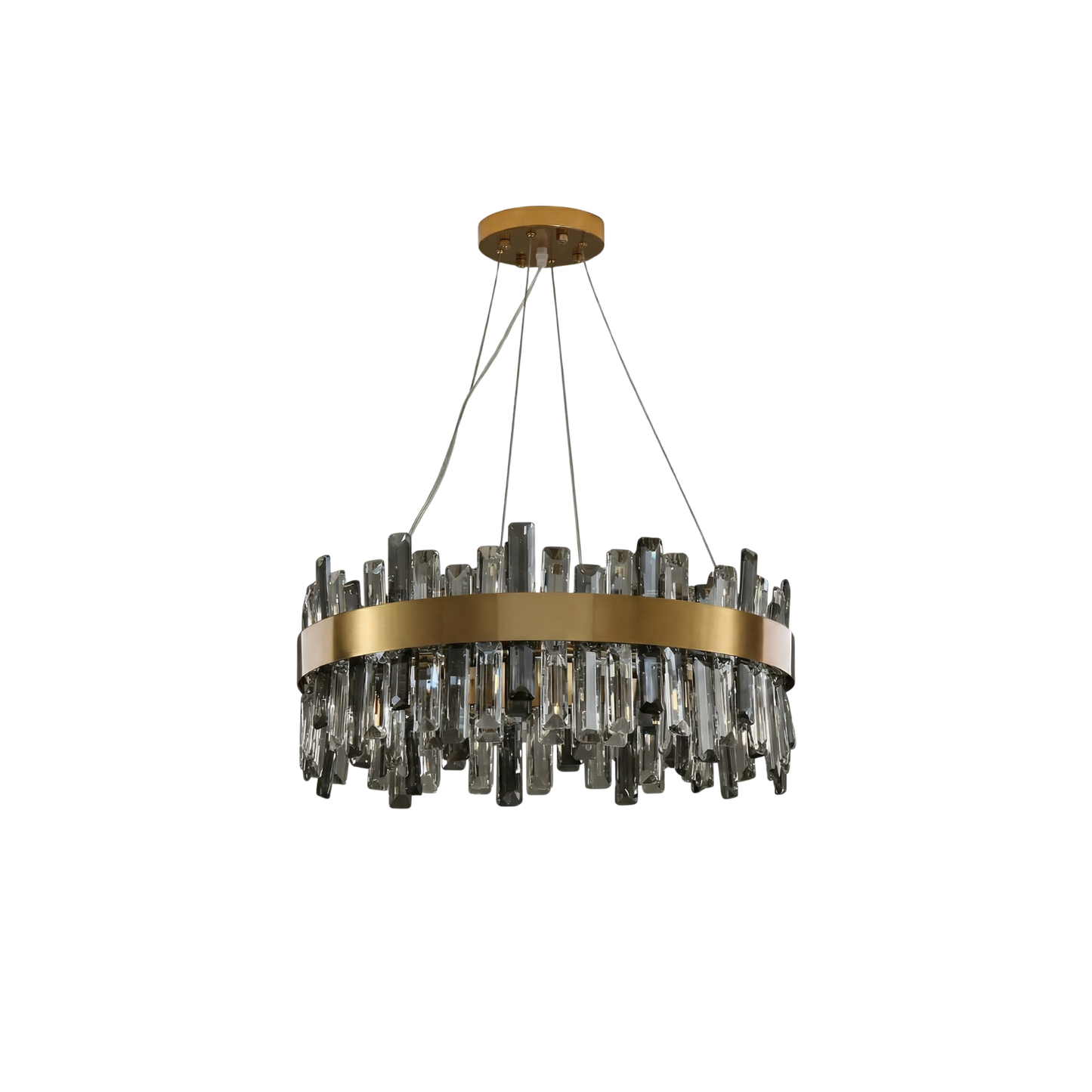 Circulaire Gouden Kristallen Kroonluchter Hoge Glans Koninklijk Design – Vella