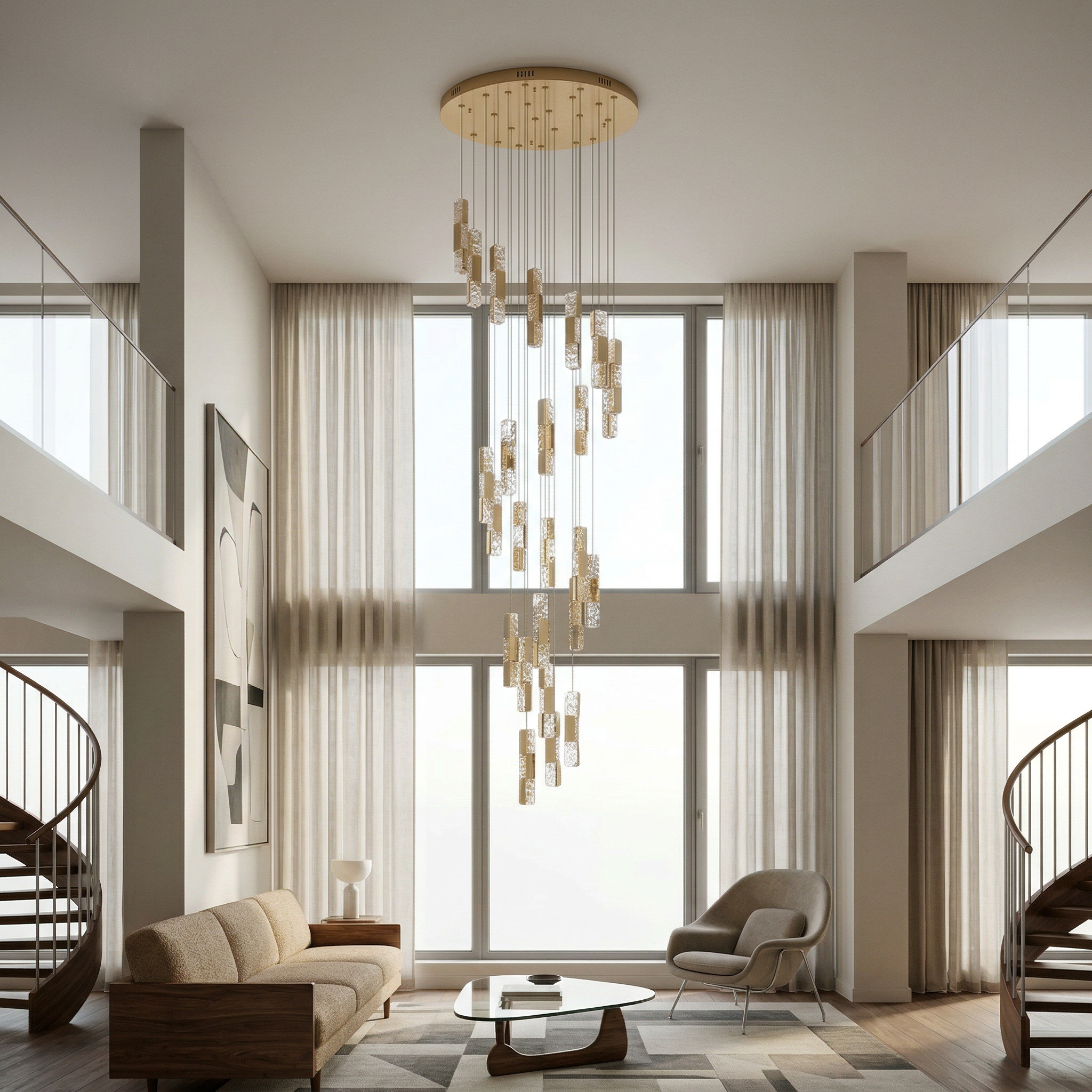 Lustre Cristaria vue ambiance | Luxarmonie