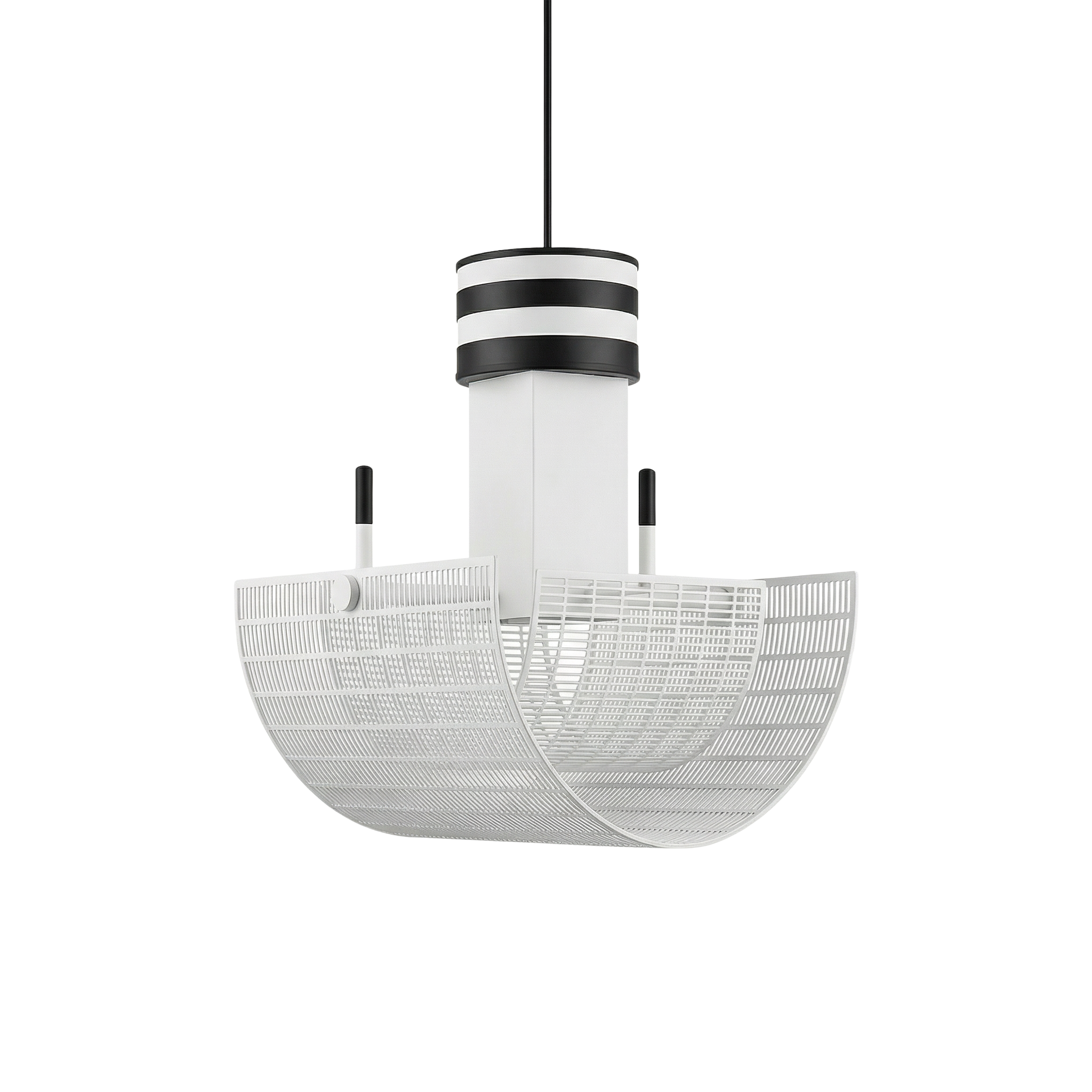 Moderne Zwart-Wit Hanglamp voor Woonkamer – Zébrano
