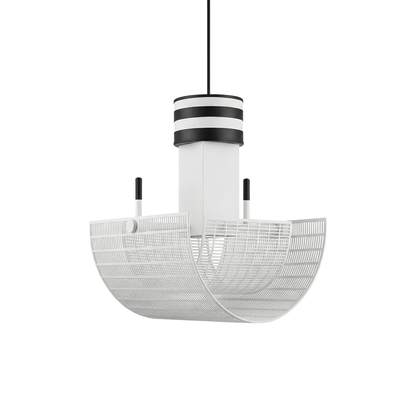 Moderne Zwart-Wit Hanglamp voor Woonkamer – Zébrano
