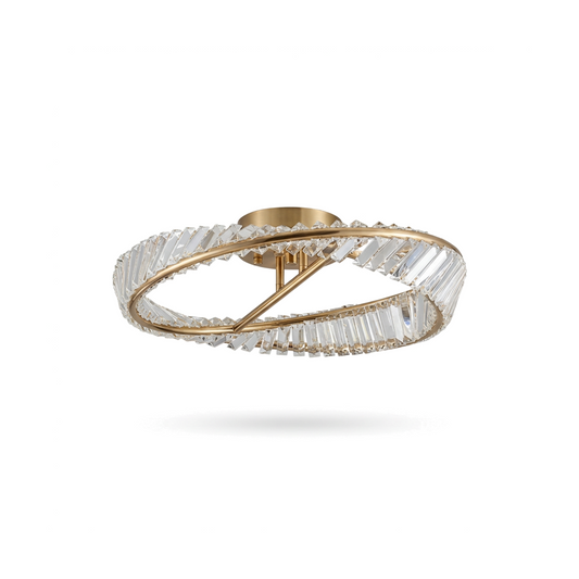 Plafonnier design avec cristaux et finition élégante – Lussuoso