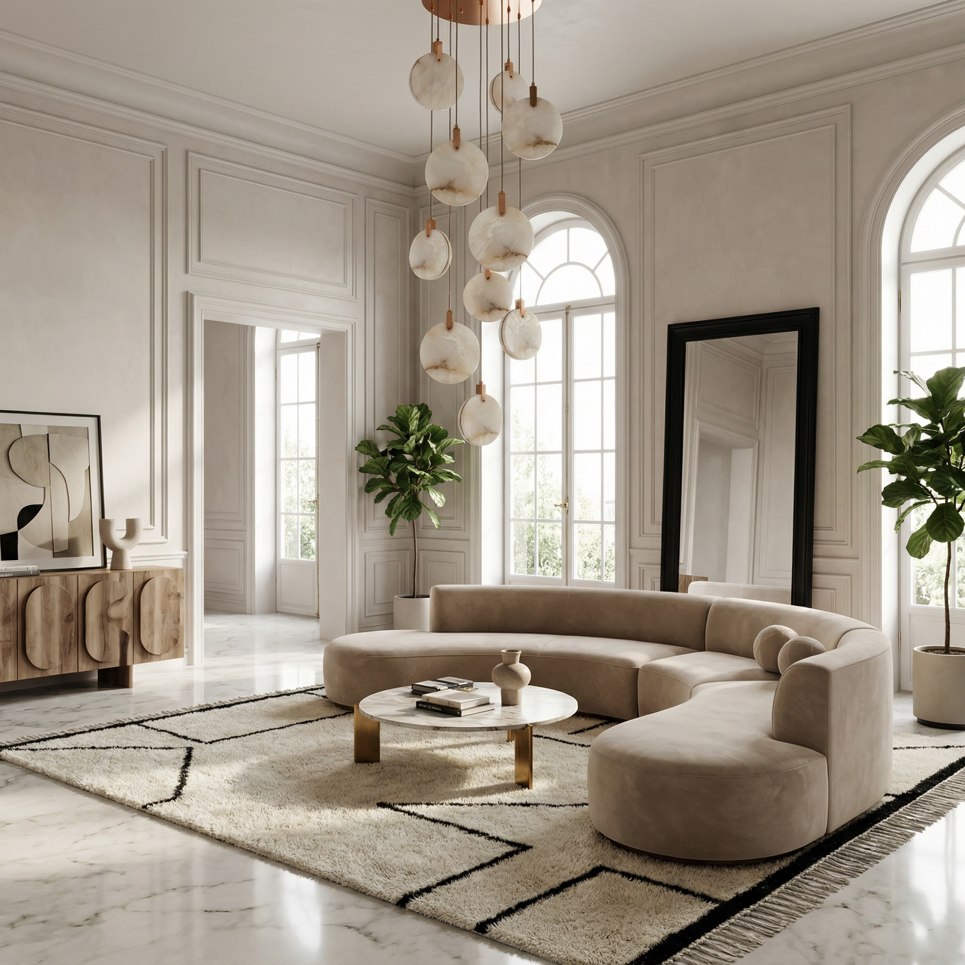 Lustre Marmo vue ambiance | Luxarmonie