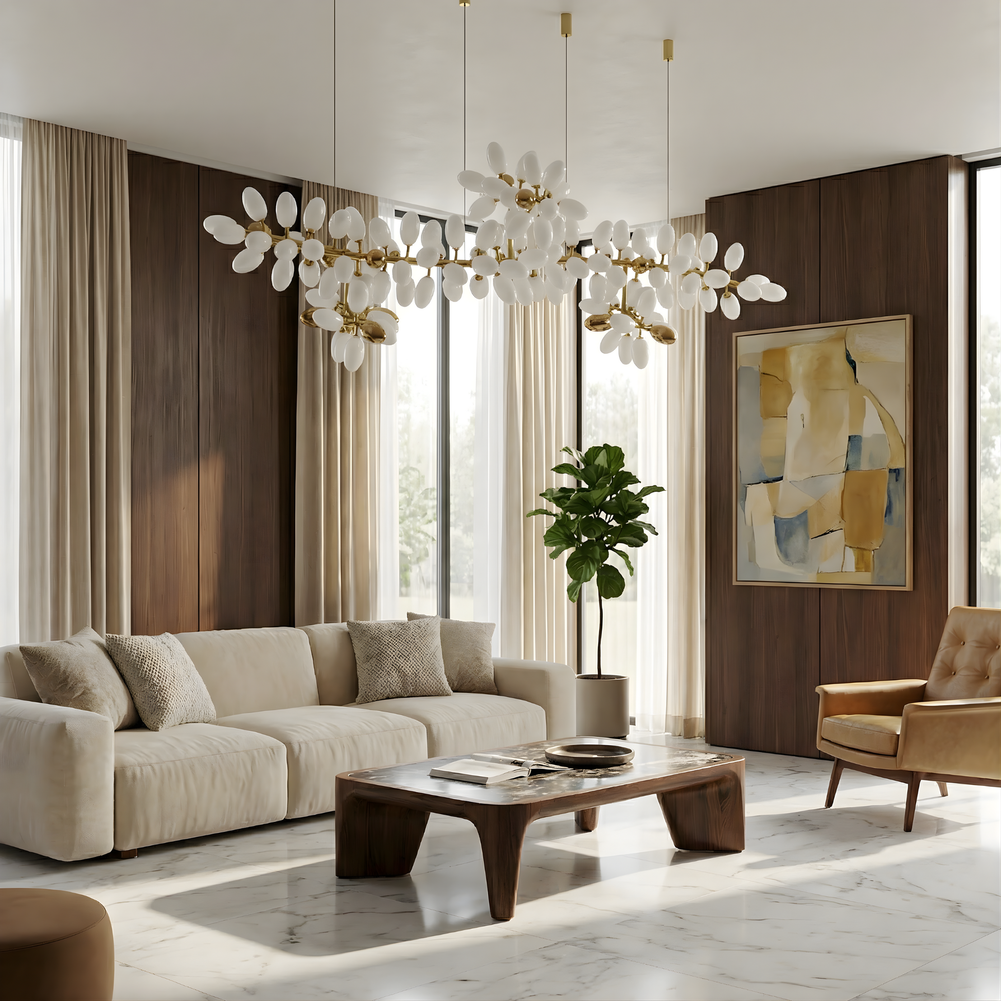 Moderne LED Hanglamp voor Woonkamer – Zénithrai