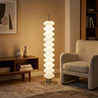 Lampadaire Contemporain et Acrylique Variateur Inclus – Tour d’Ondes