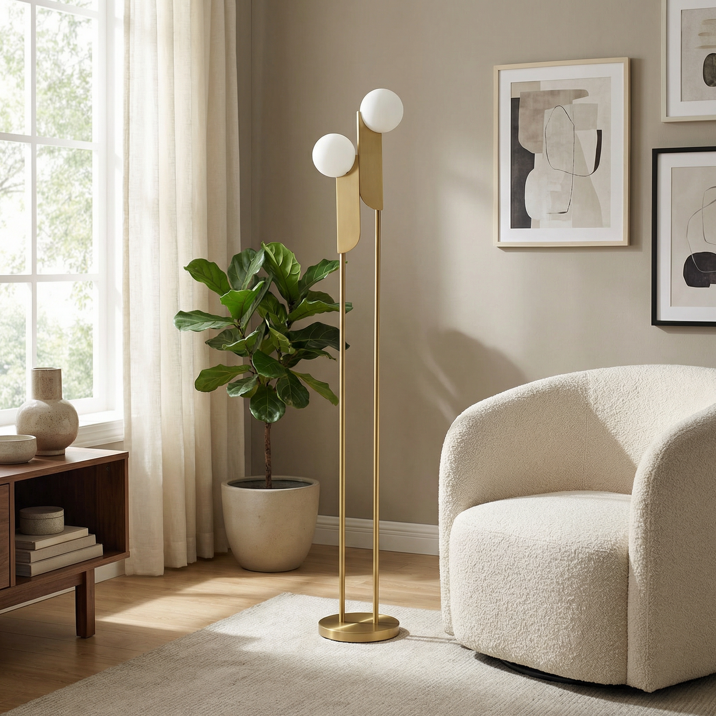 Lampadaire en Verre Élégance Moderne Ambiance Luxe – Reveria