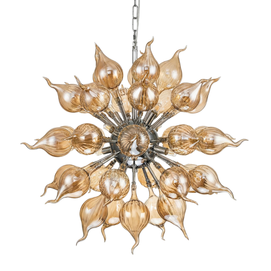 Lustre en verre soufflé marron style Sputnik – Orbistar