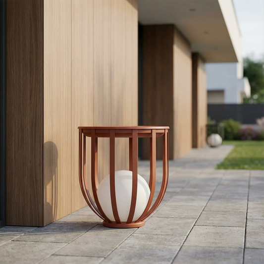 Lampadaire LED extérieur Lumine design géométrique aluminium - vue 2