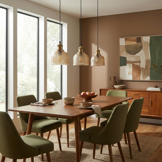 Suspension en verre coloré pour salle à manger – Arcanthe