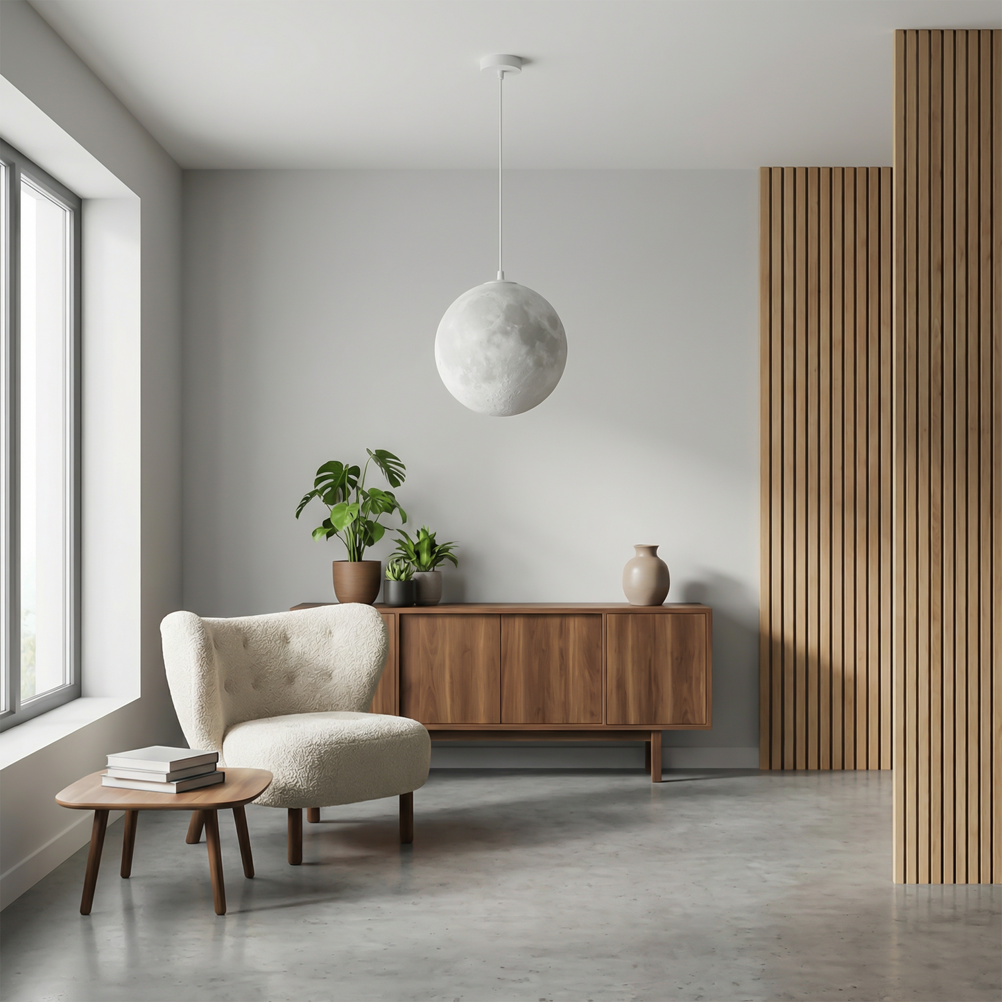 Moderne LED Hanglamp in Wit Metaal – Moonéclat