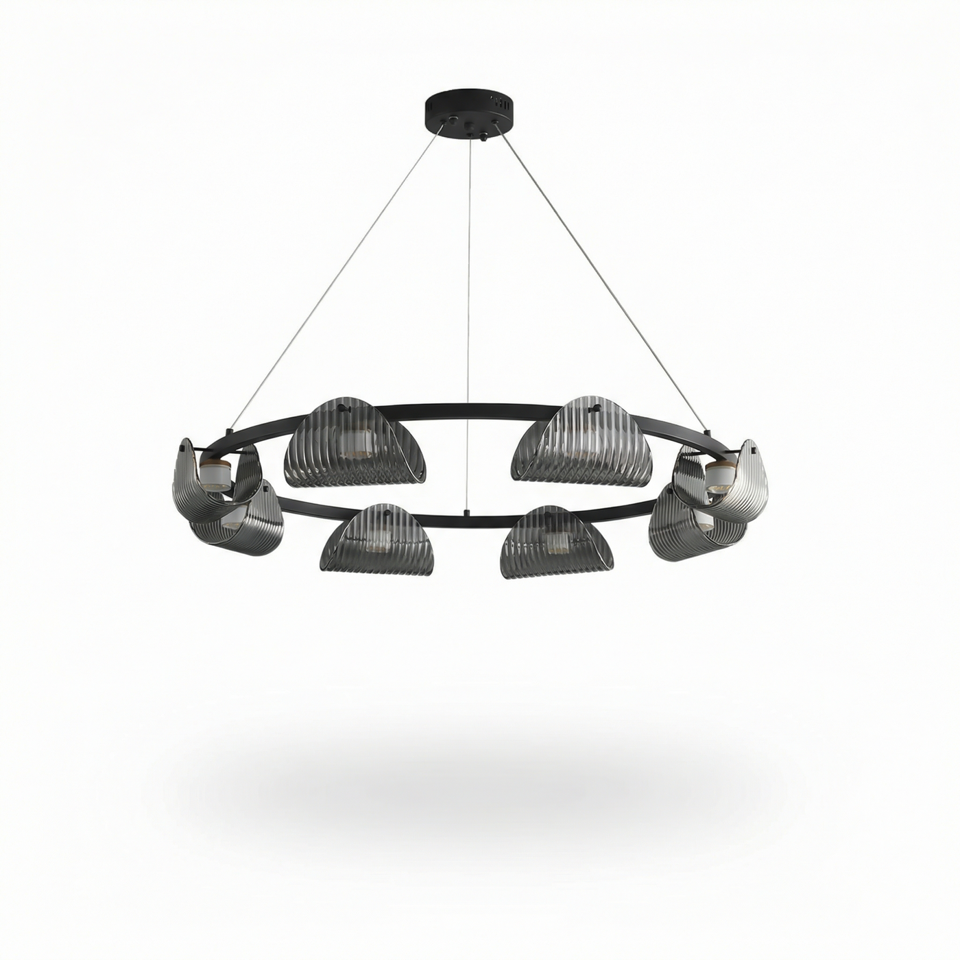 Suspension en verre fumé gris pour salle à manger – Orvelia