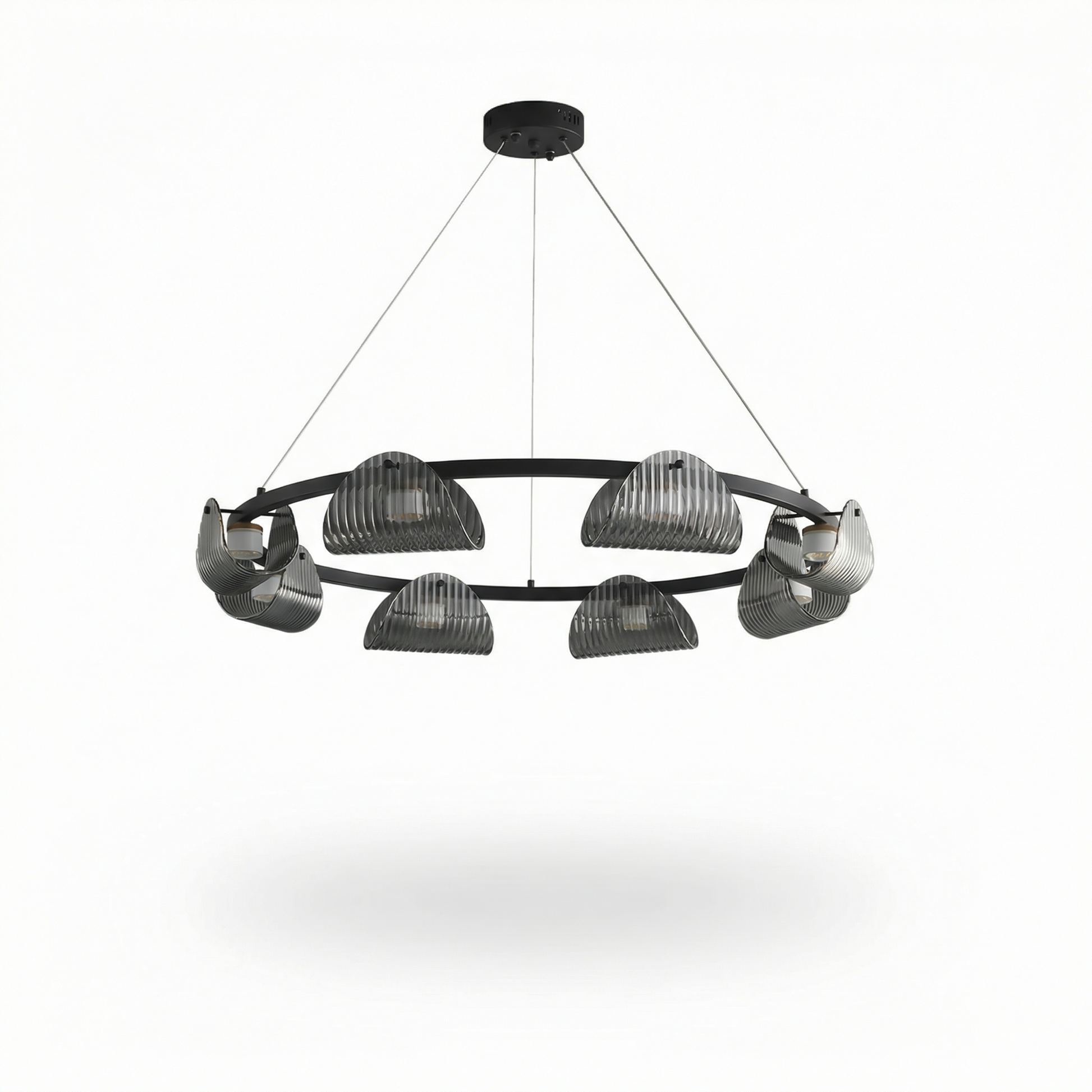 Grijze Rookglas Hanglamp voor Eetkamer – Orvelia