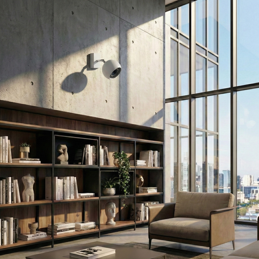 Moderne verstelbare witte wandlamp – Model Arionis