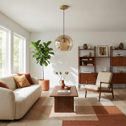 Suspension Éclat Ambre vue ambiance | Luxarmonie