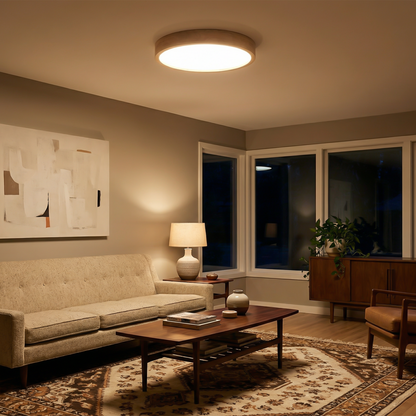 Moderne Plafondlamp Natuurlijk Hout Homogene Verlichting – Boscato