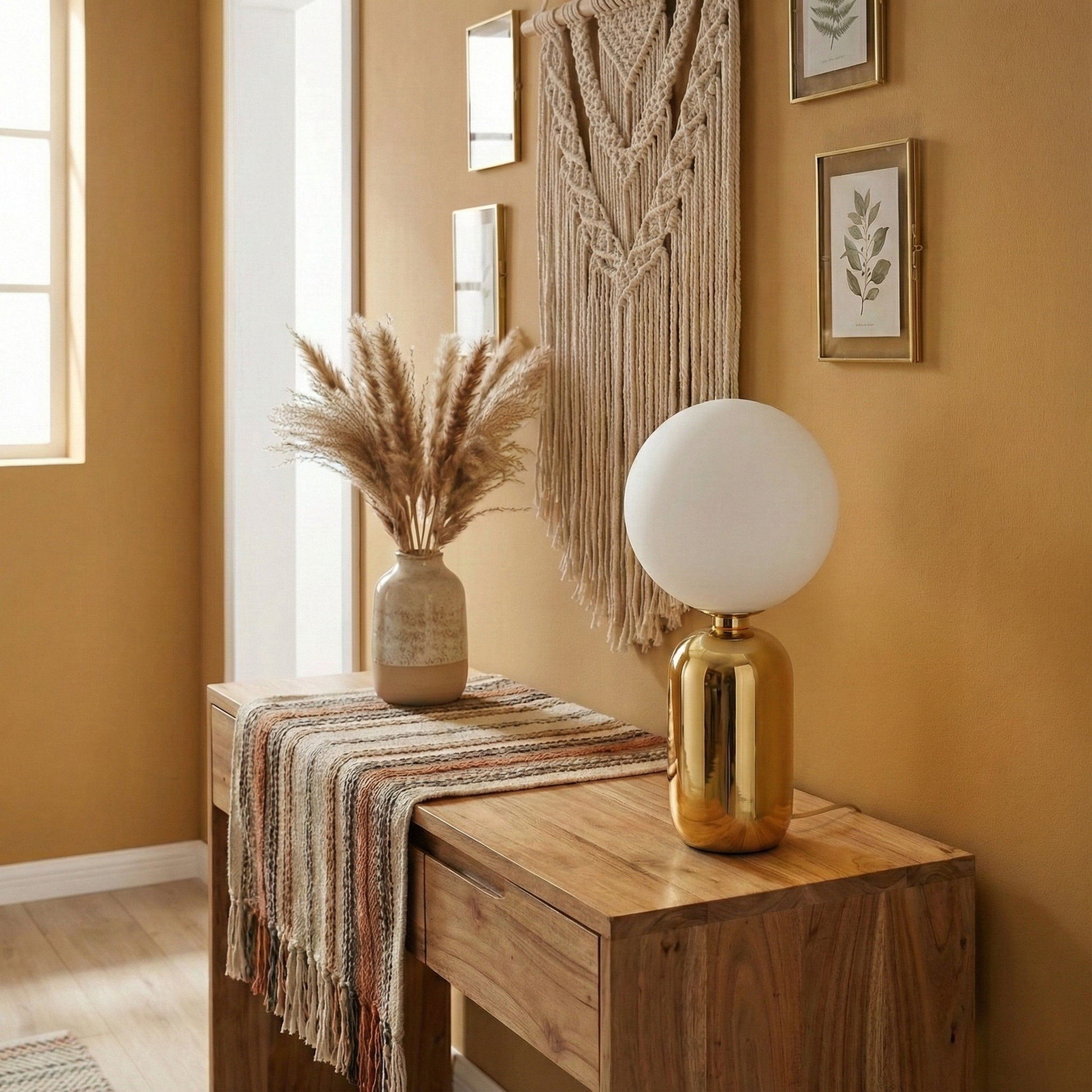 Nachtkastlamp metaal glas modern design – Pulsaris