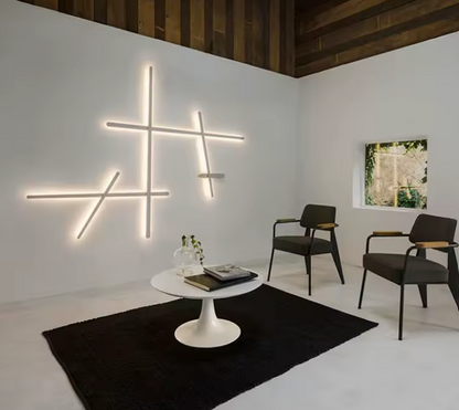Minimalist Black or White LED Wall Light for Living Room – Néoléa